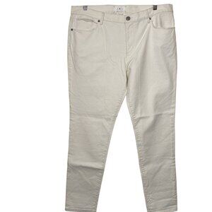 Lou & Grey Off White Cream Slouchy Skinny Jeans Size 32/14